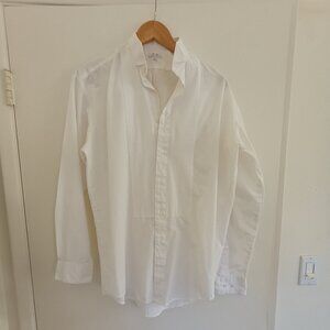 JC Collections Men's M Tuxedo Shirt White